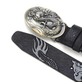 Ceinture Dragon<br> En Cuir Gravée - Dragon-chinois