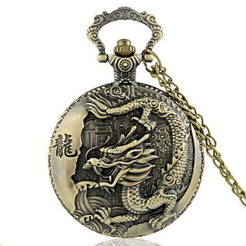 Montre Gousset<br> Bronze - Dragon-chinois