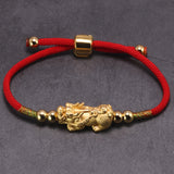 Bracelet Dragon<br> Tressé en Fil de Coton "Argent" - Dragon-chinois