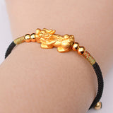Bracelet Dragon<br> Tressé en Fil de Coton "Argent" - Dragon-chinois