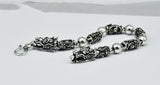 Bracelet Dragon<br> Noir Homme "Argent" - Dragon-chinois