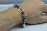 Bracelet Dragon<br> Noir Homme "Argent" - Dragon-chinois