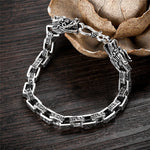 Bracelet Dragon<br> Serpent Carré en Maillle "Argent" - Dragon-chinois