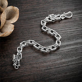 Bracelet Dragon<br> Serpent Carré en Maillle "Argent" - Dragon-chinois
