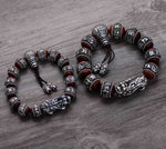 Bracelet Dragon<br> Perle Ornée d'Argent Massif "Argent" - Dragon-chinois