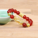 Bracelet Dragon<br> Perle et Or - Dragon-chinois