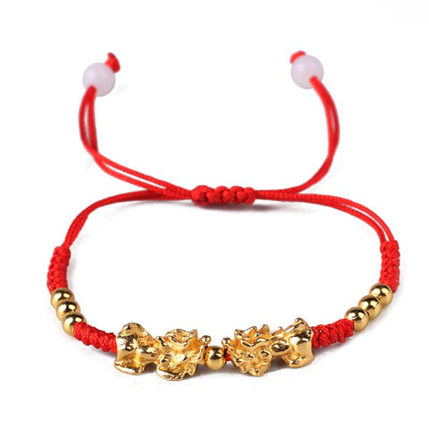 Bracelet Dragon<br> Tresse Japonais "Argent" - Dragon-chinois