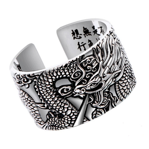 Bague Dragon<br> Yakuza "Argent" - Dragon-chinois