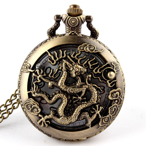 Montre Gousset<br> Quartz - Dragon-chinois