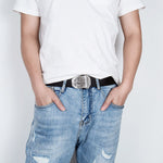 Ceinture Dragon<br> Militaire en Coton Noir - Dragon-chinois