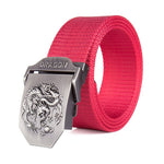 Ceinture Dragon<br> Militaire en Coton Noir - Dragon-chinois