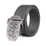 Ceinture Dragon<br> Militaire en Coton Noir - Dragon-chinois