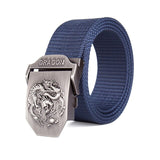 Ceinture Dragon<br> Militaire en Coton Noir - Dragon-chinois