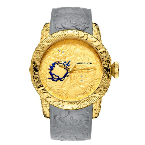 Montre dragon<br> Homme Gris - Dragon-chinois