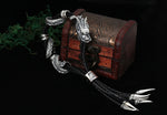 Bracelet Dragon<br> Tressé 3 Fils en Cuir "Argent" - Dragon-chinois