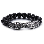 Bracelet Dragon<br> Perle Obsidienne - Dragon-chinois