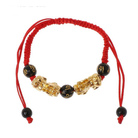 Bracelet Dragon<br> Tressé Doré - Dragon-chinois