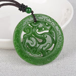 Collier Dragon<br> Pendentif en Jade - Dragon-chinois