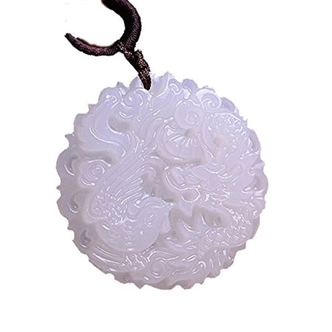 Collier Dragon<br> Pierre de Jade Femme - Dragon-chinois