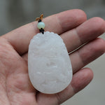 Collier Dragon<br> Jade Blanc - Dragon-chinois