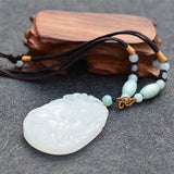 Collier Dragon<br> Jade Blanc - Dragon-chinois