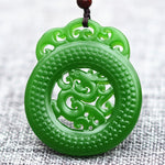Collier Dragon<br> Jade Porte Bonheur - Dragon-chinois
