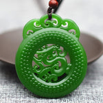 Collier Dragon<br> Jade Porte Bonheur - Dragon-chinois