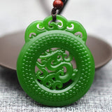 Collier Dragon<br> Jade Porte Bonheur - Dragon-chinois