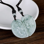 Collier Dragon<br> Cœur de Jade - Dragon-chinois