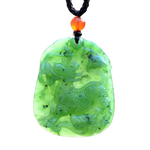 Collier Dragon<br> Jade Vert Ancien - Dragon-chinois