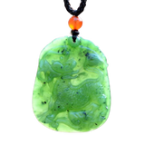 Collier Dragon<br> Jade Vert Ancien - Dragon-chinois