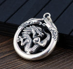 Pendentif Dragon<br> Homme en "Argent" - Dragon-chinois