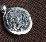 Pendentif Dragon<br> Symbole Chinois "Argent" - Dragon-chinois