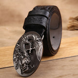 Ceinture Dragon<br> En Cuir Imprimé - Dragon-chinois