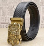 Ceinture Dragon<br> En Cuir Couleur OR - Dragon-chinois