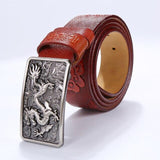 Ceinture Dragon<br> Cuir Épaisse - Dragon-chinois