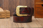 Ceinture dragon<br> Cuir de Qualité pour Homme - Dragon-chinois