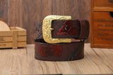 Ceinture dragon<br> Cuir de Qualité pour Homme - Dragon-chinois