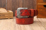 Ceinture dragon<br> Cuir de Qualité pour Homme - Dragon-chinois