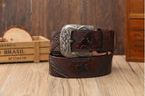 Ceinture dragon<br> Cuir de Qualité pour Homme - Dragon-chinois