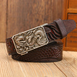 Ceinture Dragon<br> Originale En Cuir Rouge - Dragon-chinois