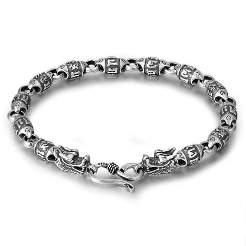 Bracelet Dragon<br> Perle 925 "Argent" - Dragon-chinois
