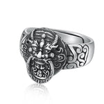 Bague Dragon<br> Pouvoir Bouddhiste "Argent" - Dragon-chinois