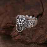 Bague Dragon<br> Pouvoir Bouddhiste "Argent" - Dragon-chinois