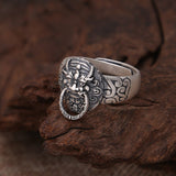 Bague Dragon<br> Pouvoir Bouddhiste "Argent" - Dragon-chinois