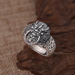 Bague Dragon<br> Pouvoir Bouddhiste "Argent" - Dragon-chinois