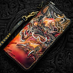 Portefeuille Dragon <br> Cuir Personnalisé - Dragon-chinois