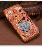 Porte Feuille Dragon <br> Cuir - Dragon-chinois