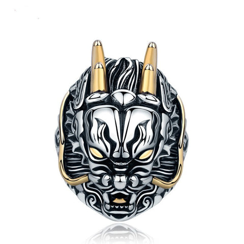 Bague Dragon<br> Lion "Acier" - Dragon-chinois