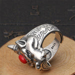 Bague Dragon<br> Rhinocéros "Argent" - Dragon-chinois